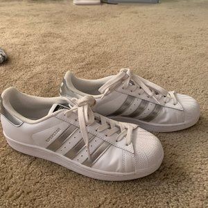 Adidas Superstar Silver Shoes